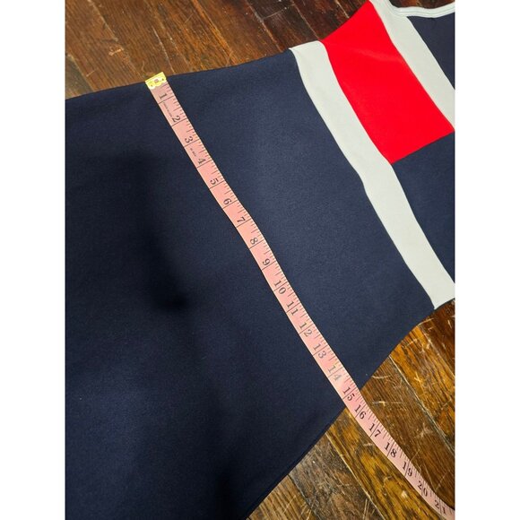 Vintage 90s American Red White Blue Mini Dress Sporty Athletic - Picture 8 of 10